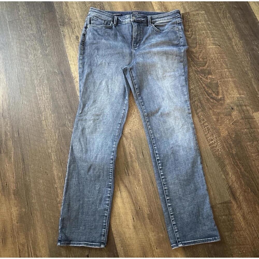 NYDJ Jeans  Women Size 12 Sheri Slim Denim Blue Light Wash Slimming Stretch NYDJ